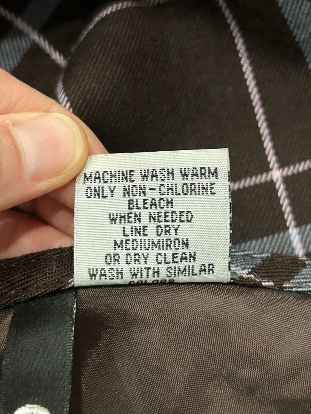 Plaid A-Line Skirt Professional Brown Blue Sz Small Knee Length Preppy Academia - Picture 7 of 9